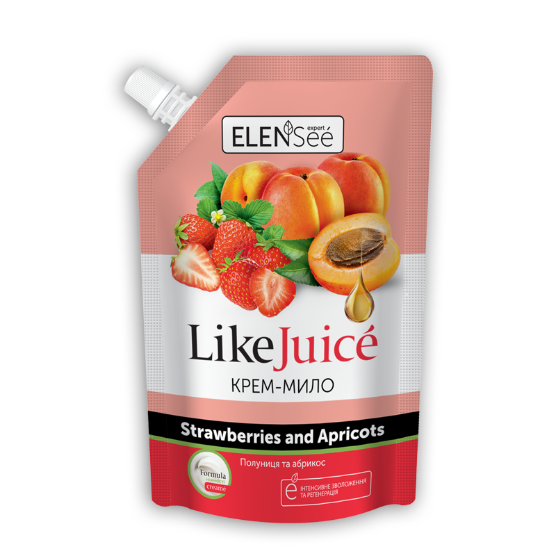 Мило рідке ELENSEE LIKE JUICE Полуниця та Абрико, 0,45 л